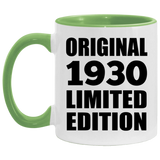 94th Birthday Original 1930 Limited Edition - 11oz Accent Mug Green