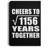 34th Anniversary Cheers To Square Root of 1156 Years Together - Canvas Portrait
