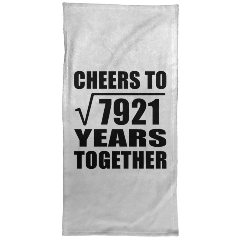 89th Anniversary Cheers To Square Root of 7921 Years Together - Hand Towel
