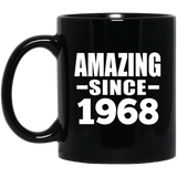 56th Birthday Amazing Since 1968 - 11 Oz Coffee Mug Black