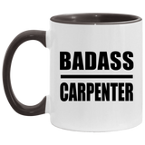 Badass Carpenter - 11oz Accent Mug Black
