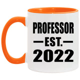Professor Established EST. 2022 - 11oz Accent Mug Orange
