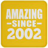 22nd Birthday Amazing Since 2002 - Drink Coaster
