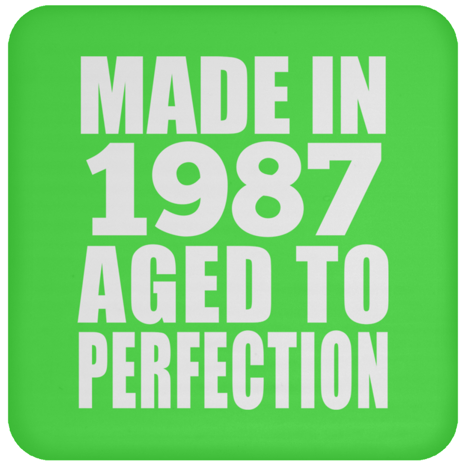 37th Birthday Made In 1987 Aged to Perfection - Drink Coaster