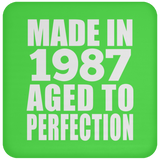 37th Birthday Made In 1987 Aged to Perfection - Drink Coaster