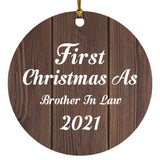 First Christmas As Brother In Law 2021 - Circle Ornament D