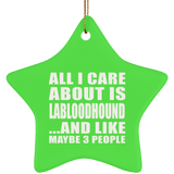 All I Care About Is Labloodhound - Star Ornament