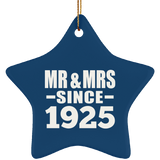 99th Anniversary Mr & Mrs Since 1925 - Star Ornament