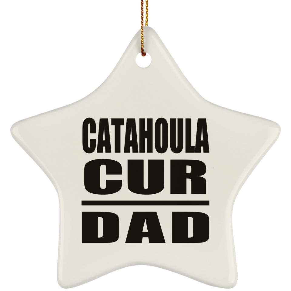 Catahoula Cur Dad - Star Ornament