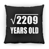 47th Birthday Square Root of 2209 Years Old - Throw Pillow Black