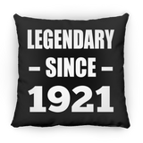 103rd Birthday Legendary Since 1921 - Throw Pillow Black