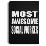 Most Awesome Social Worker - Canvas Portrait