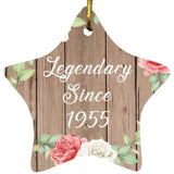 69th Birthday Legendary Since 1955 - Star Ornament B