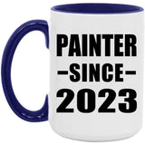 Painter Since 2023 - 15oz Accent Mug Purple