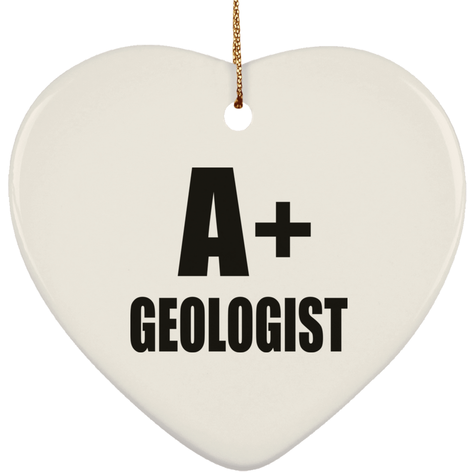 A+ Geologist - Heart Ornament