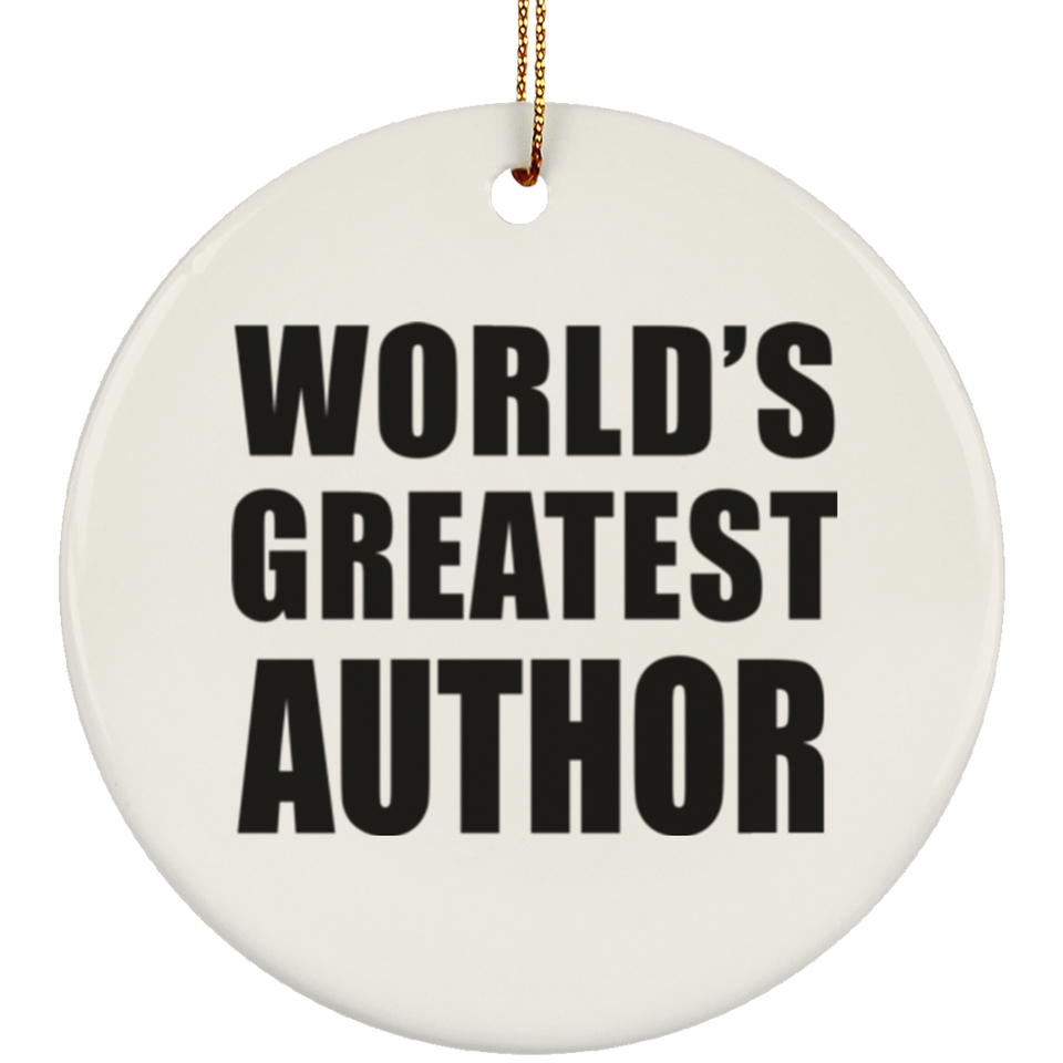 World's Greatest Author - Circle Ornament