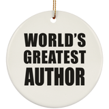 World's Greatest Author - Circle Ornament