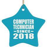 Computer Technician Since 2018 - Star Ornament