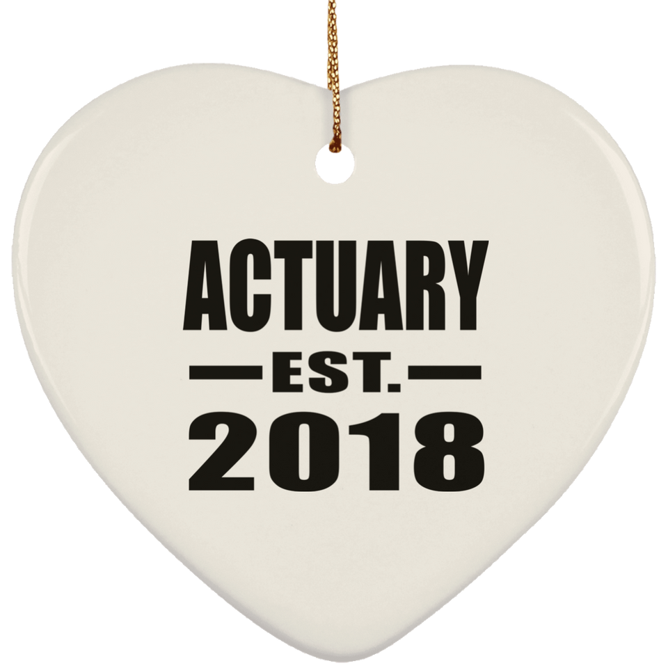 Actuary Established EST. 2018 - Heart Ornament