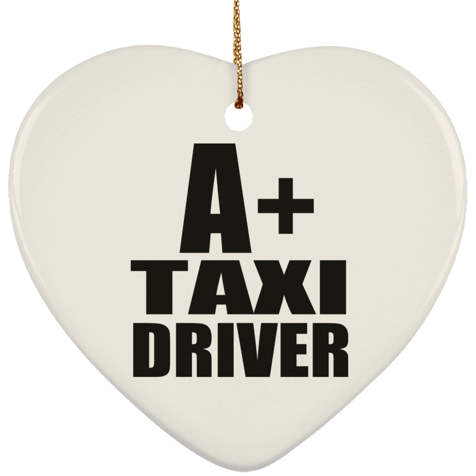 A+ Taxi Driver - Heart Ornament