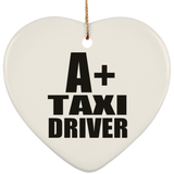 A+ Taxi Driver - Heart Ornament