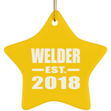 Welder Established EST. 2018 - Star Ornament