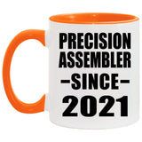 Precision Assembler Since 2021 - 11oz Accent Mug Orange