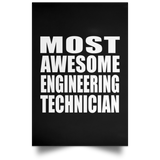 Most Awesome Engineering Technician - Poster Portrait