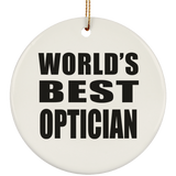 World's Best Optician - Circle Ornament