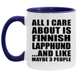 All I Care About Is Finnish Lapphund - 11oz Accent Mug Purple
