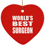 World's Best Surgeon - Heart Ornament