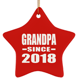 Grandpa Since 2018 - Star Ornament