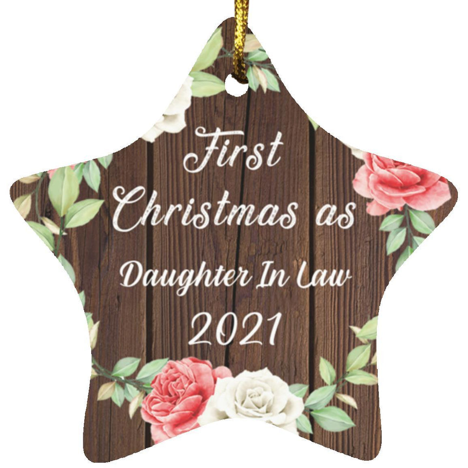 First Christmas As Daughter In Law 2021 - Star Ornament A
