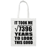 86th Birthday Took Square Root of 7396 Years To Look Good - Tote Bag White
