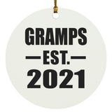 Gramps Established EST. 2021 - Circle Ornament
