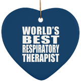 World's Best Respiratory Therapist - Heart Ornament