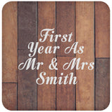 First Year As Mr & Mrs Smith - Drink Coaster E