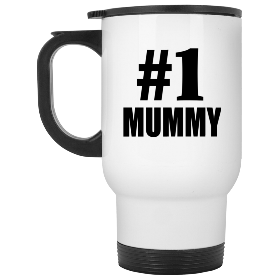 Number One #1 Mummy - White Travel Mug