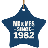 42nd Anniversary Mr & Mrs Since 1982 - Star Ornament