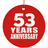 53rd Anniversary 53 Years Anniversary - Circle Ornament