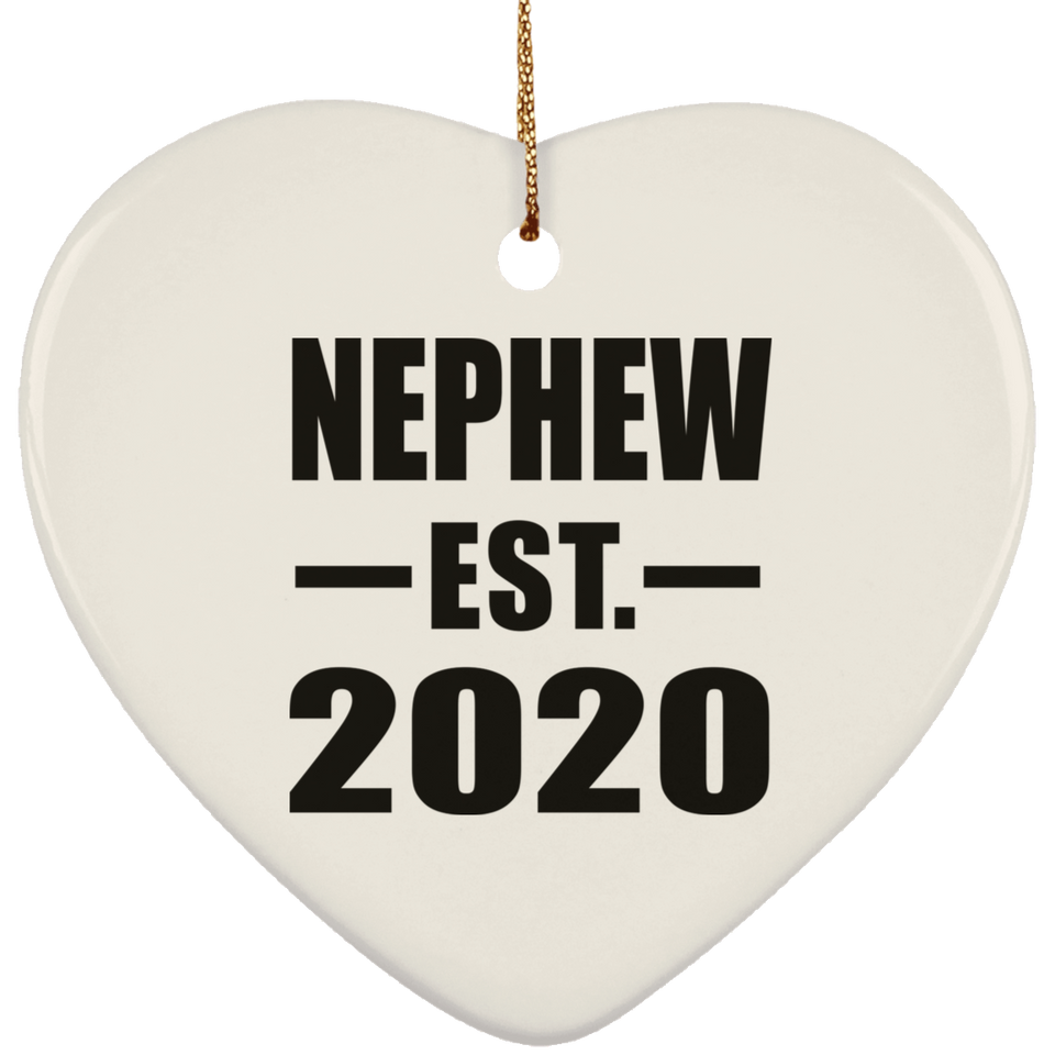 Nephew Established EST. 2020 - Heart Ornament