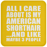 All I Care About Is My American Shorthair - Drink Coaster