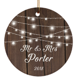 Mr & Mrs Porter 2018 - Circle Ornament