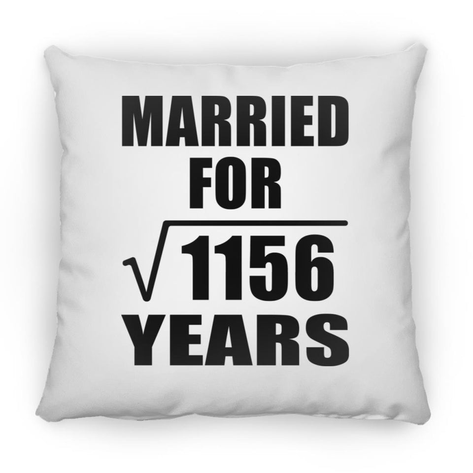 34th Anniversary Married For Square Root of 1156 Years - Throw Pillow