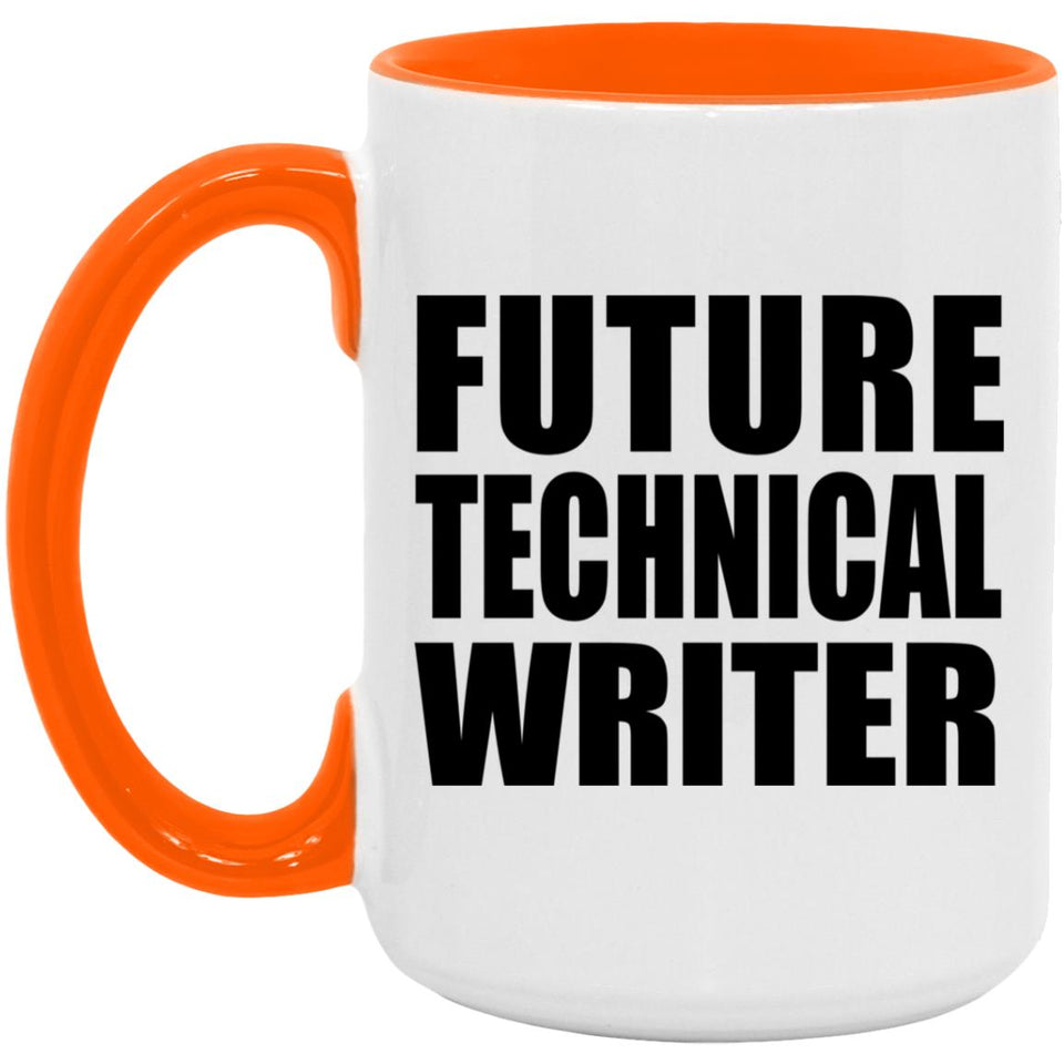 Future Technical Writer - 15oz Accent Mug Orange