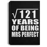 11th Anniversary Square Root of 121 Years of Mrs Perfect - Canvas Portrait