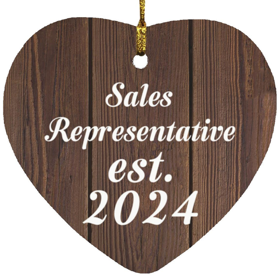 Sales Representative Established Est. 2024 - Heart Ornament D