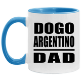 Dogo Argentino Dad - 11oz Accent Mug Blue