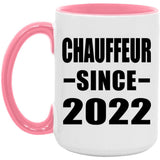 Chauffeur Since 2022 - 15oz Accent Mug Pink