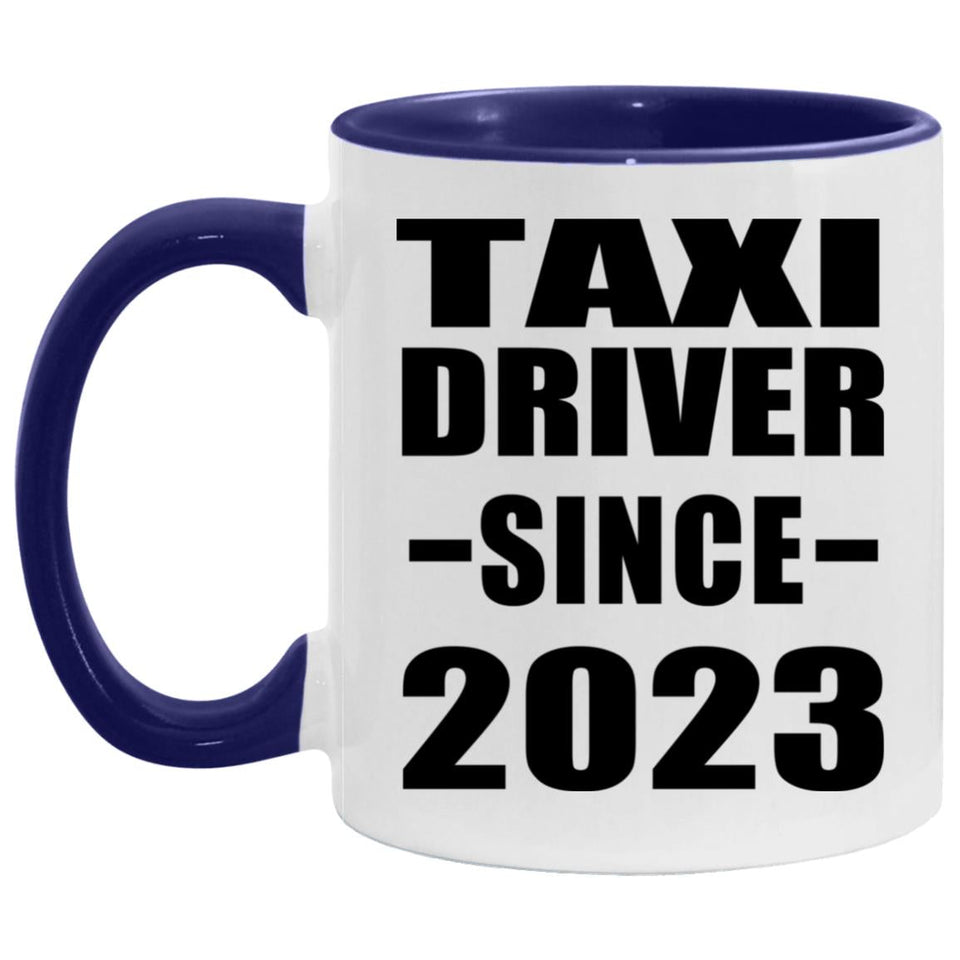 Taxi Driver Since 2023 - 11oz Accent Mug Purple